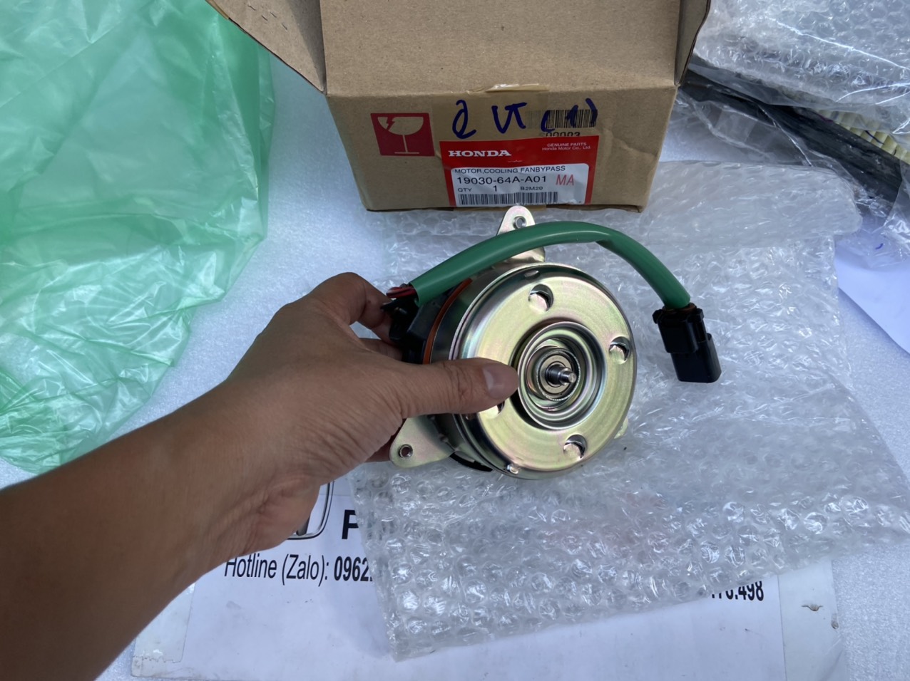 Mô tơ quạt làm mát két nước dàn nóng xe Honda CIVIC 2022-2024